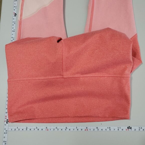 Fabletics High-Waisted Heathered Colorblock 7/8 Size S Grapefruit/Cupid/Guava - Picture 7 of 9